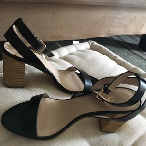 Aldo, size 7.5, 2 in black block sandals